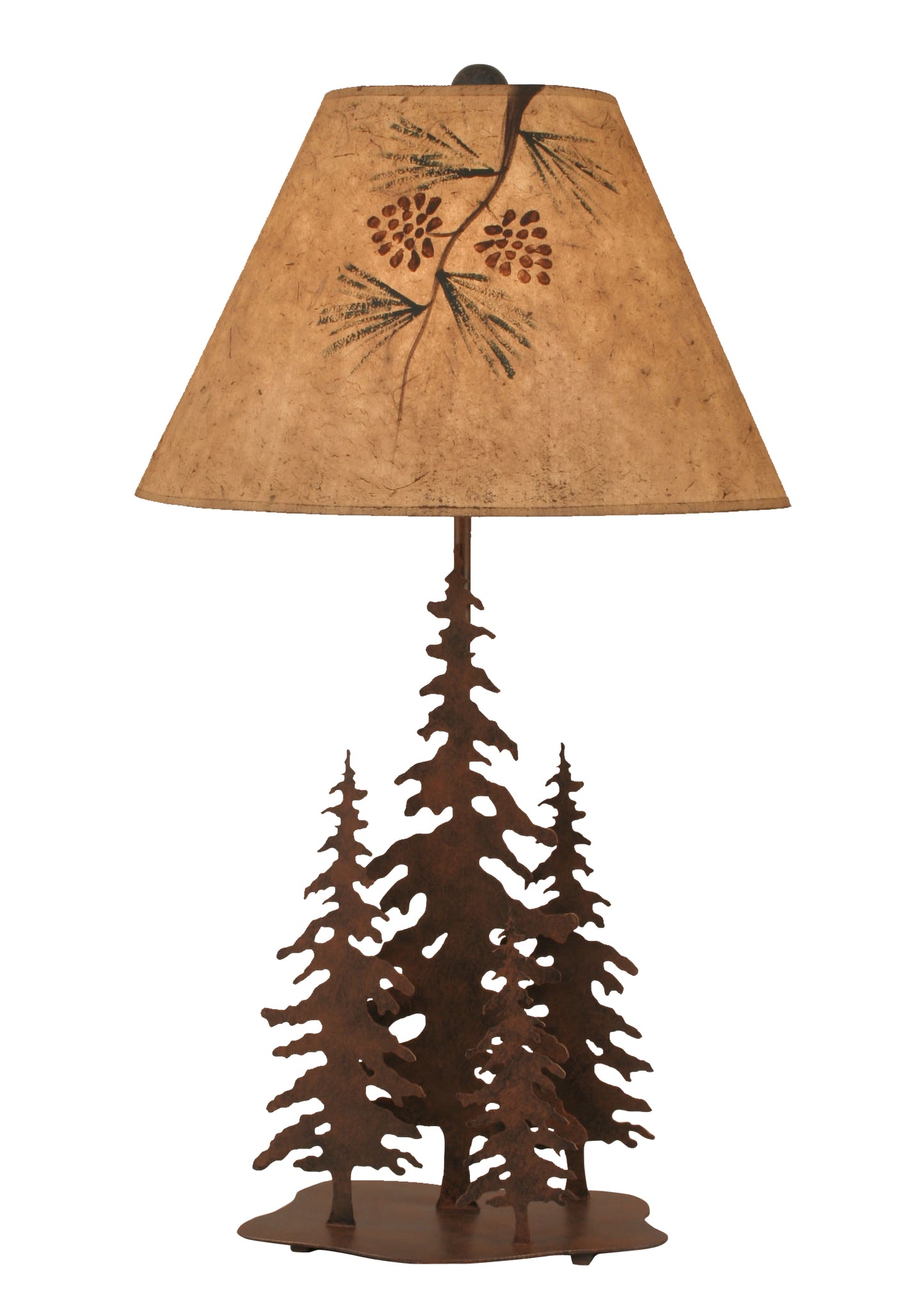 Rust 4 Tree Table Lamp