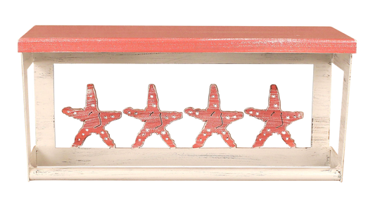 Coral Starfish 18" Towel Bar with 6" Shelf