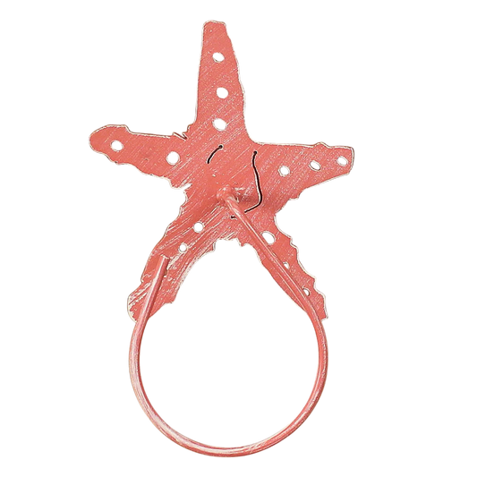 Coral Starfish Iron Hand Towel Holder