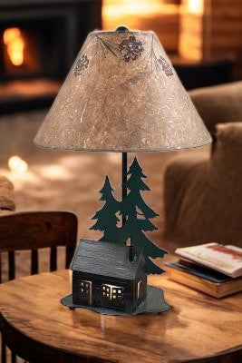 Outland Cabin Table Lamp w/ Nightlight