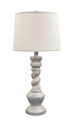 Shabby Nautical Country Twist Table Lamp