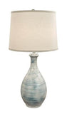 Farmhouse/Slate Ridged Tear Drop Table Lamp