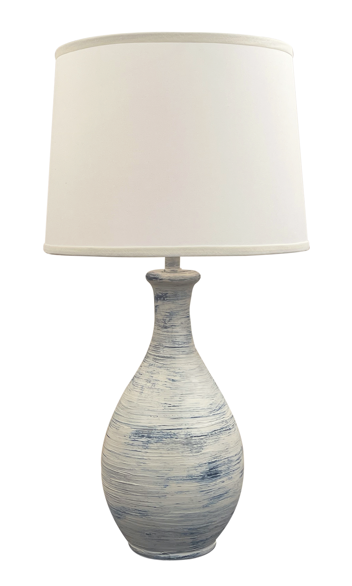 Shabby Nautical Ridged Tear Drop Table Lamp