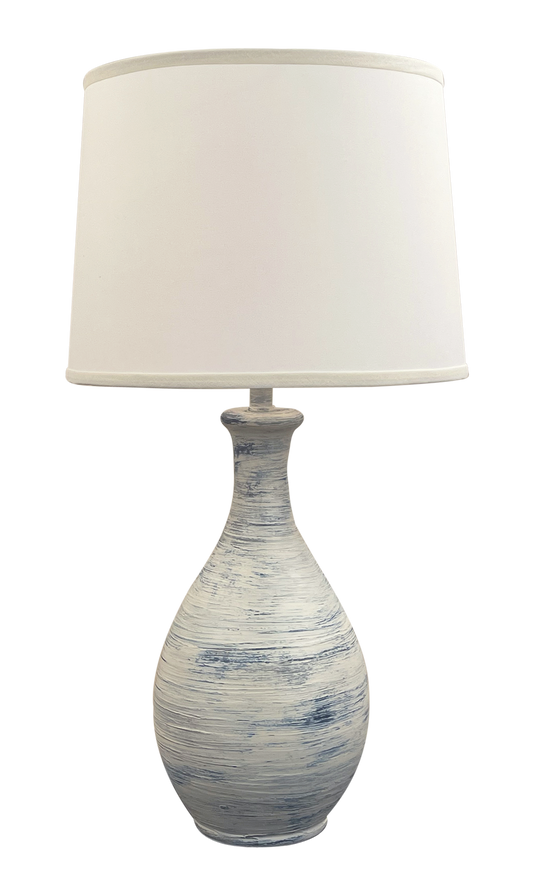 Shabby Nautical Ridged Tear Drop Table Lamp