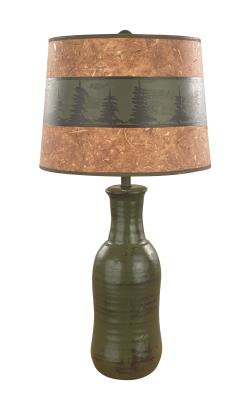 DISTRESSED PINE FAUX WATER JUG TABLE LAMP