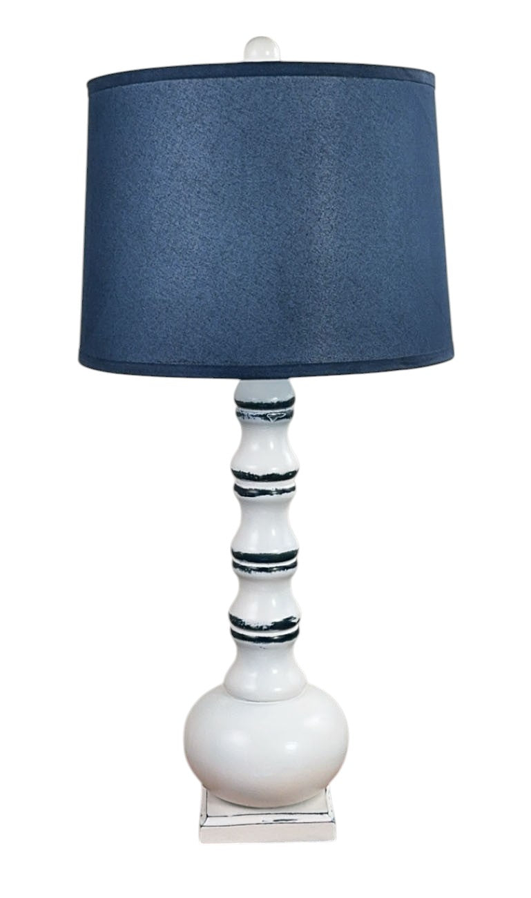 FARMHOUSE/NAVY BAMBOO TABLE LAMP