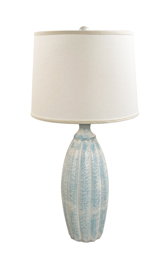 Farmhouse/Atlantic Grey Fluted Table Lamp