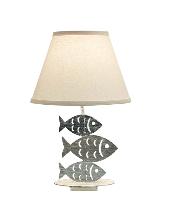 Nautical Iron 3 Fish Accent Lamp