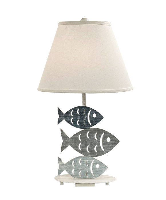 Nautical Iron 3 Fish Table Lamp