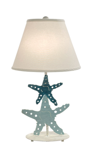 Nautical Iron 2 Starfish Table Lamp