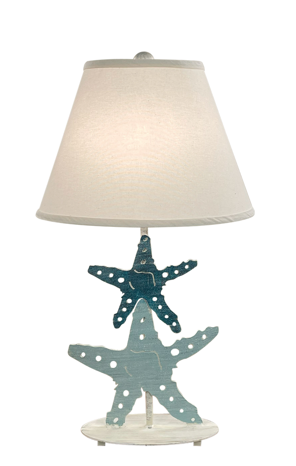 Nautical Iron 2 Starfish Table Lamp