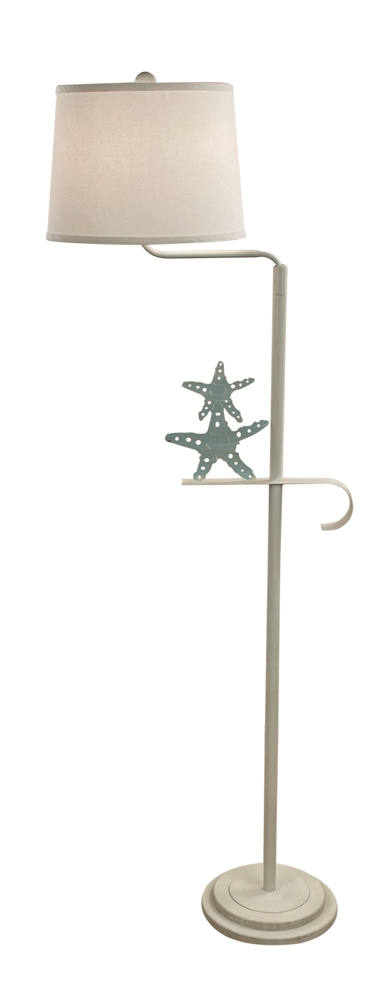 Beachside Iron 2 Starfish Swing Arm Floor Lamp