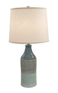 Weathered Nautical Stripe Sectioned Vase Table Lamp