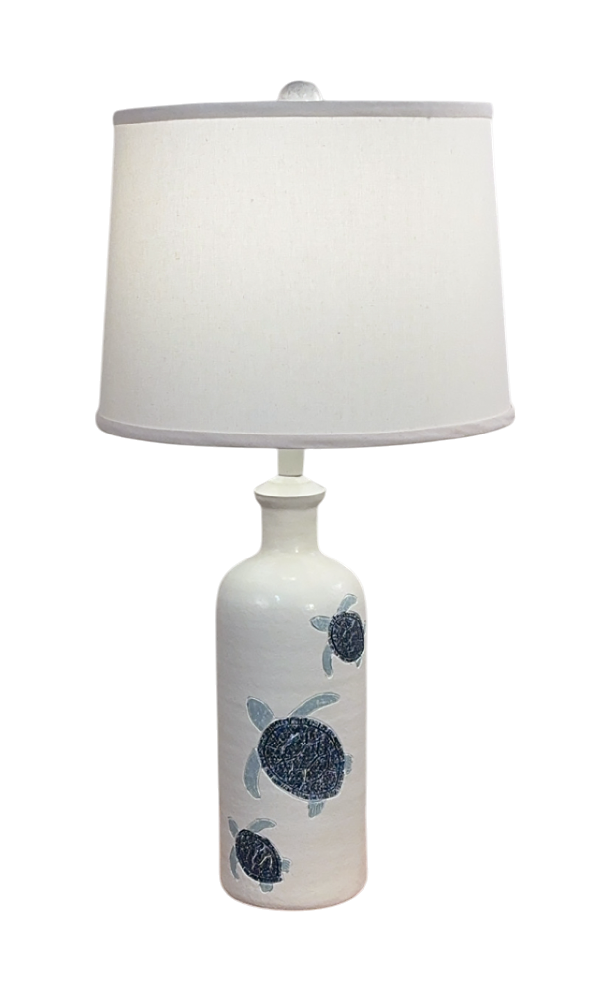 Weathered Nude Etched Turtle Table Lamp