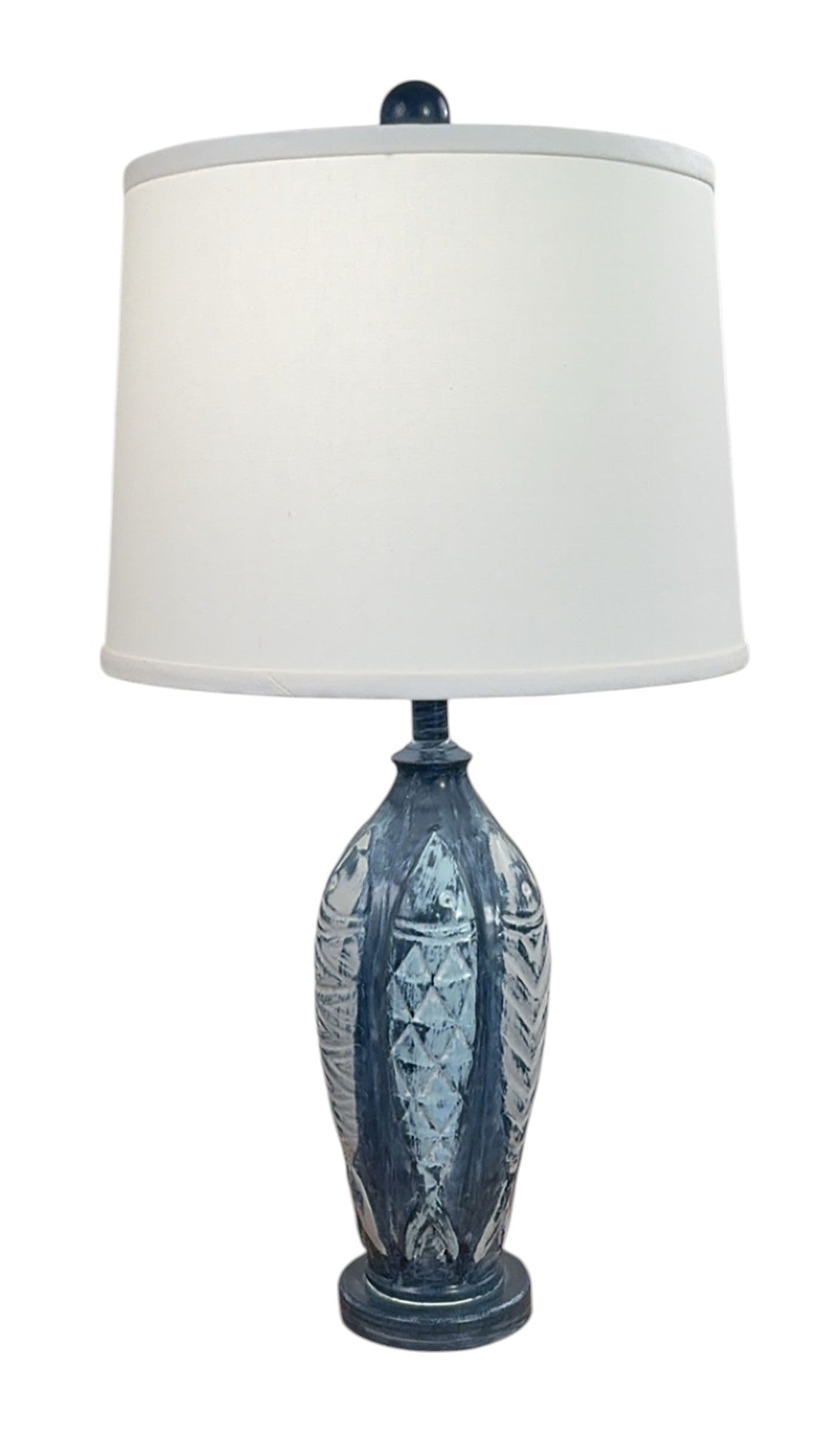 DISTRESSED NAUTICAL MULTI FISH TABLE LAMP