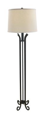 Black Iron 4 Footed Floor Lamp