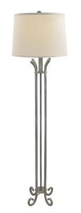 Weathered Grey Iron 4 Footed Floor Lamp