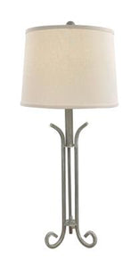 Weathered Grey Iron 4 Footed Table Lamp