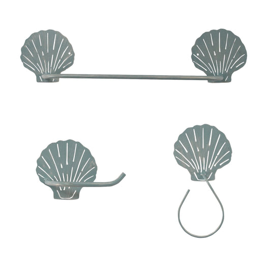 Atlantic Grey Shell Bath Set