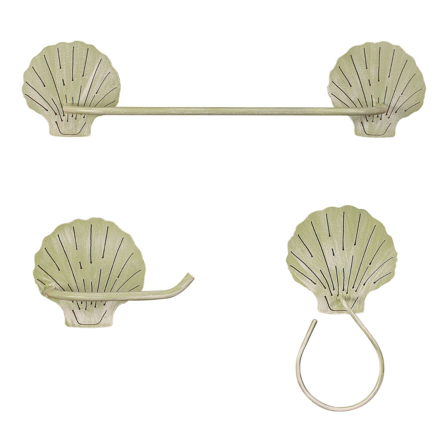 Seagrass Shell Bath Set