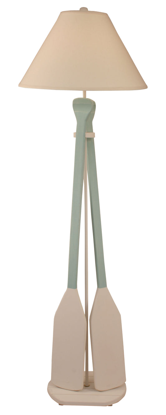 Nude/Shaded Cove 2-Paddle Floor Lamp - Coast Lamp Shop