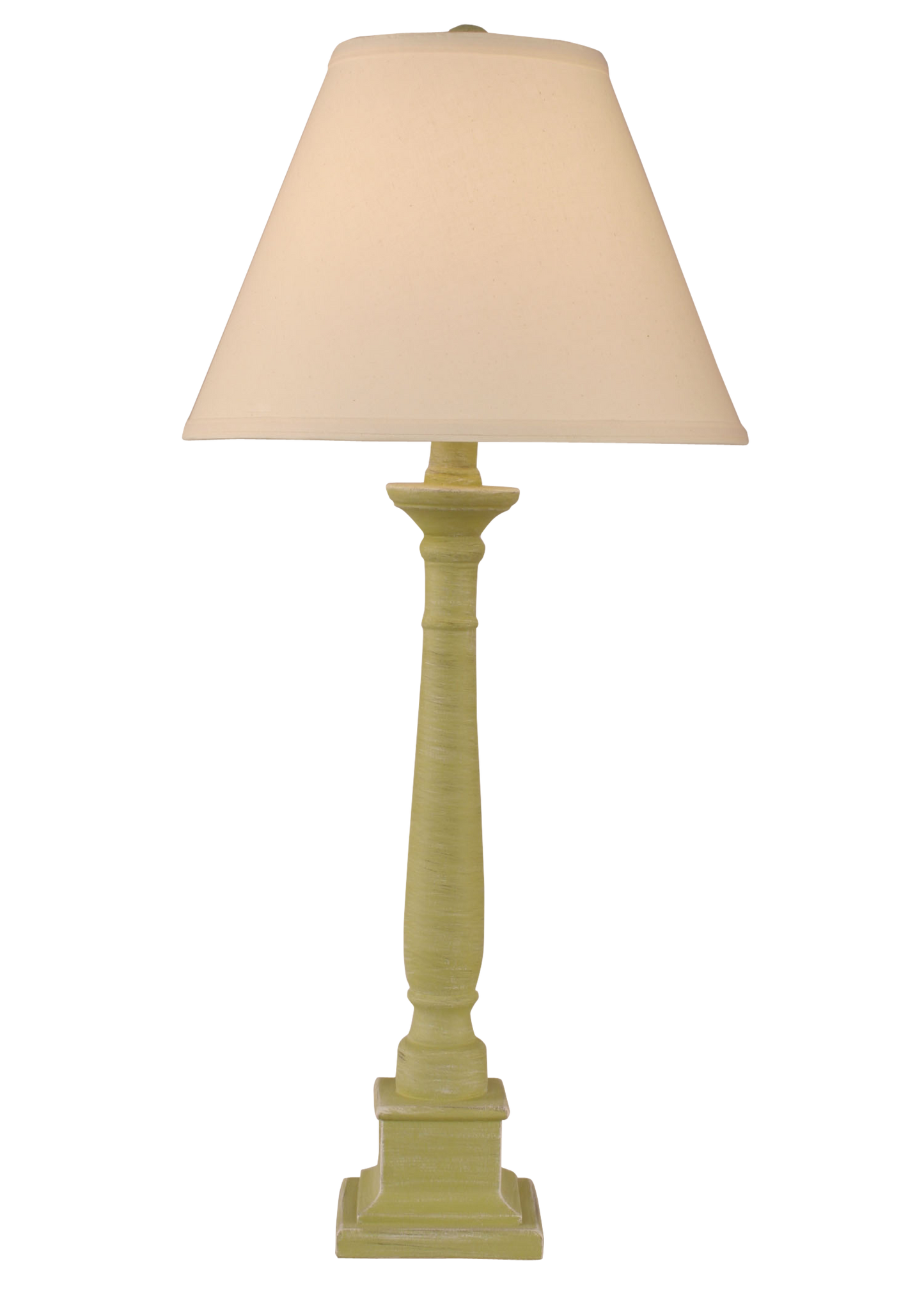 Cottaged Lime Square Candlestick Table Lamp - Coast Lamp Shop