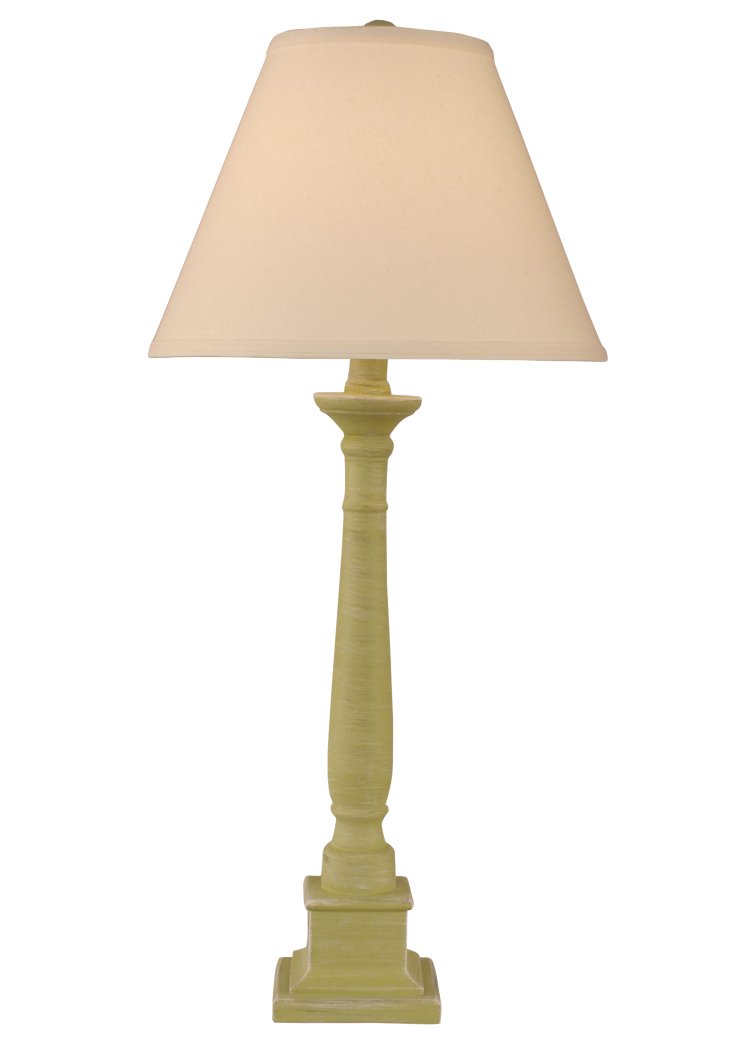 Cottaged Lime Square Candlestick Table Lamp - Coast Lamp Shop