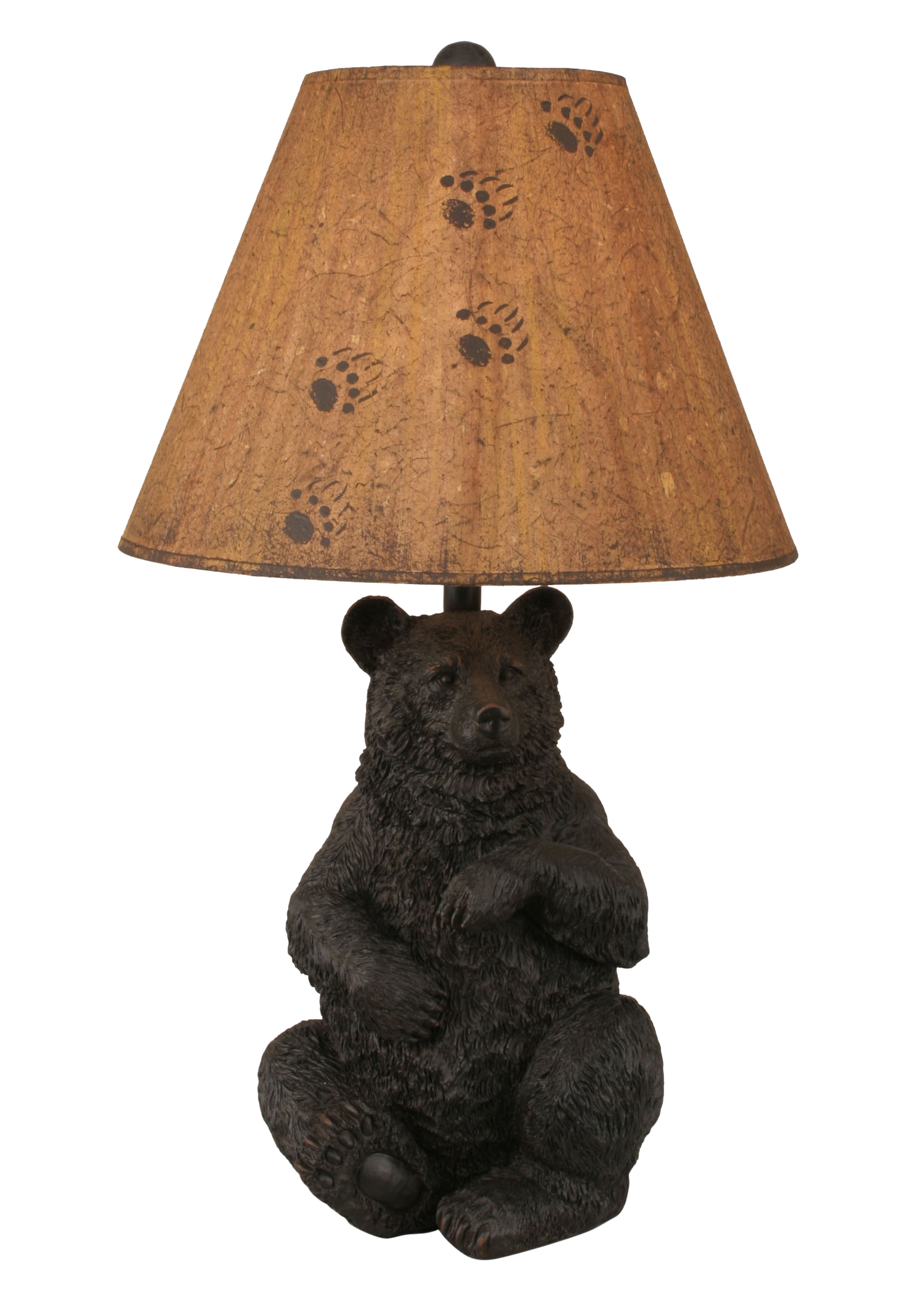 Distressed Black Sitting Bear Table Lamp - Coast Lamp Shop