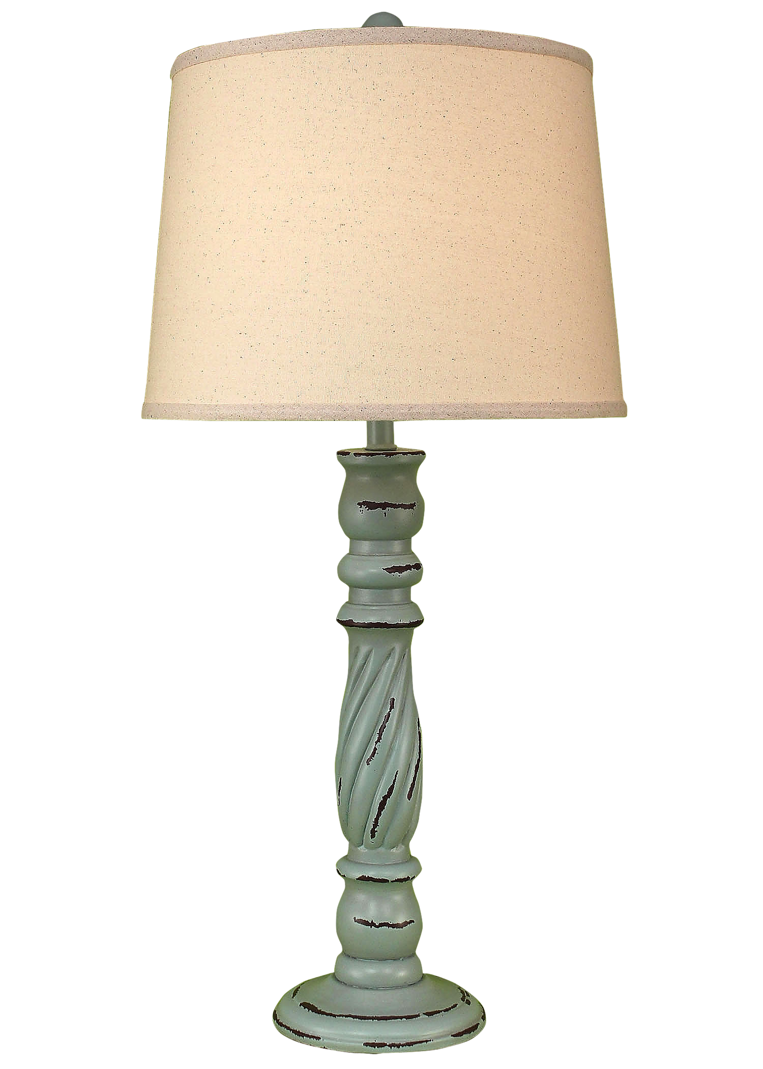 Distressed Atlantic Grey Swirl Table Lamp - Coast Lamp Shop