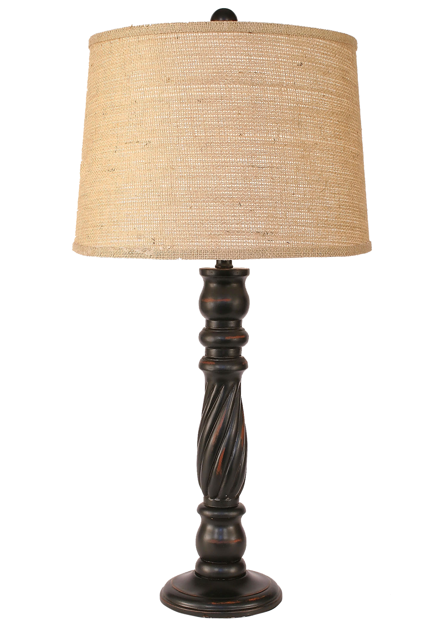 Distressed Black Swirl Table Lamp - Coast Lamp Shop