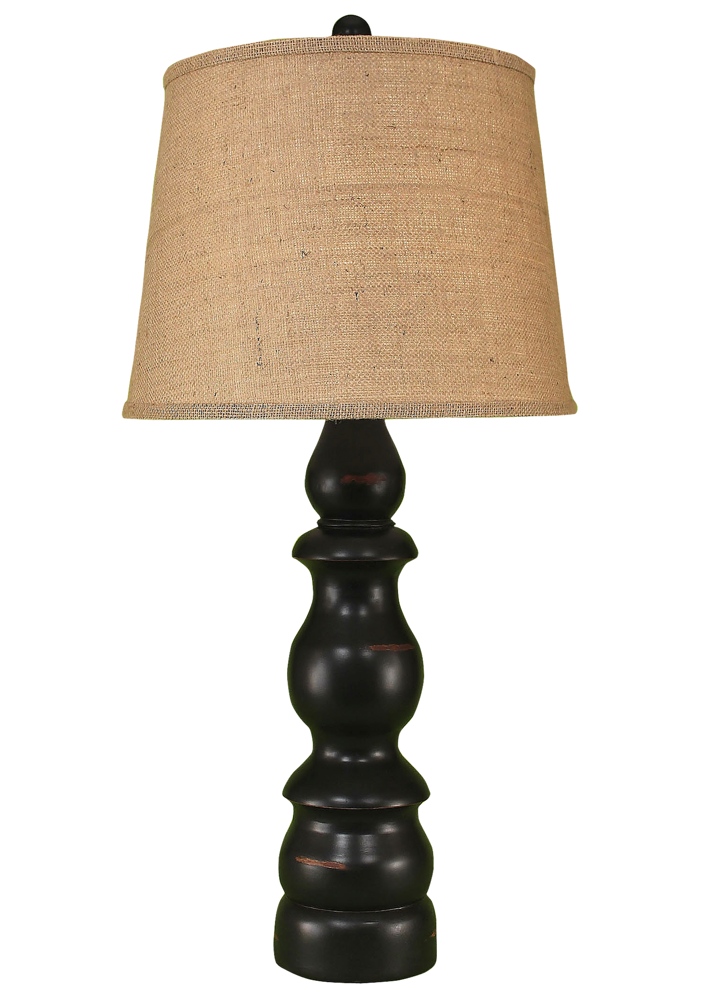 Distressed Black Farmhouse Table Lamp - Coast Lamp Shop