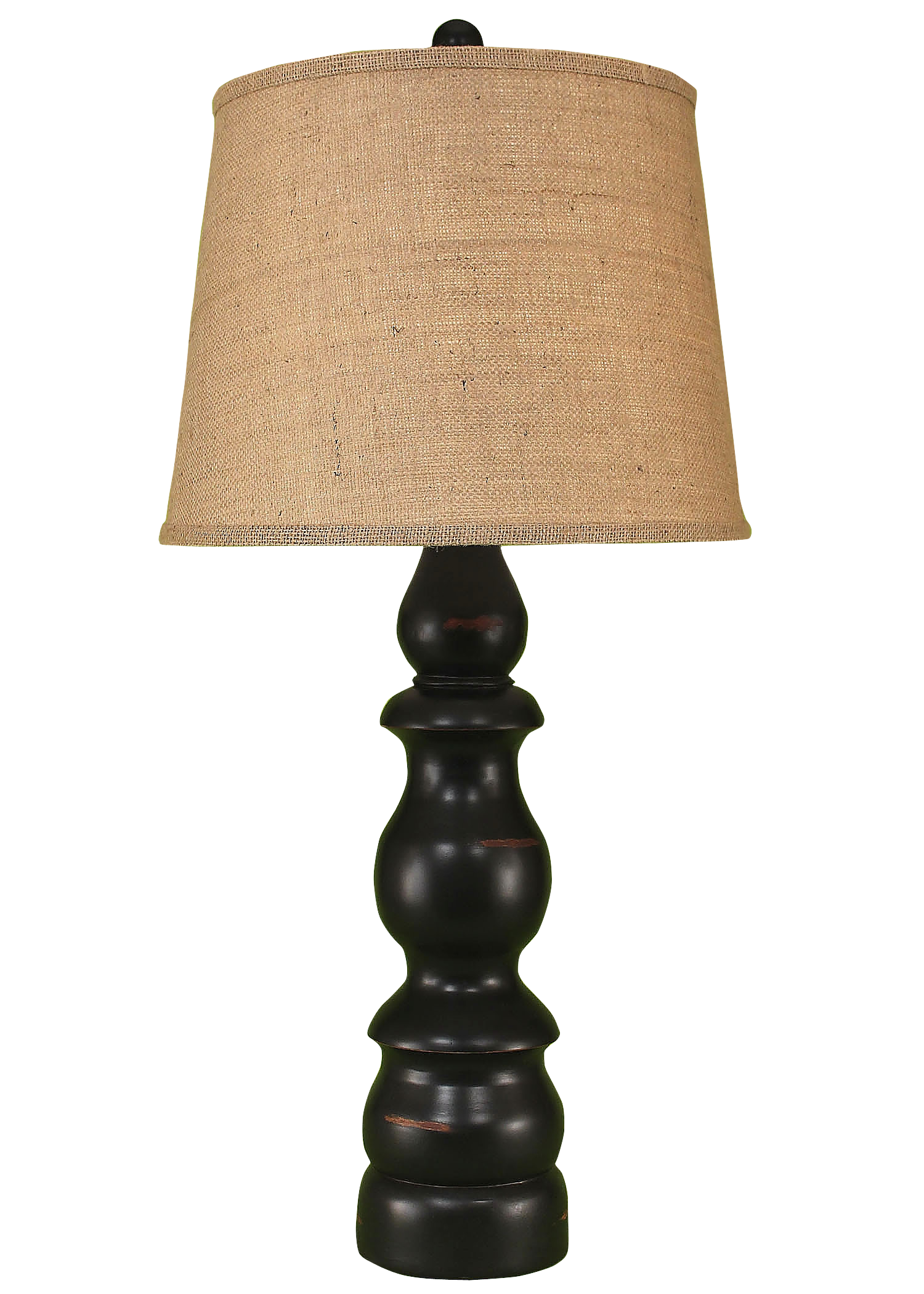 Distressed Black Farmhouse Table Lamp - Coast Lamp Shop