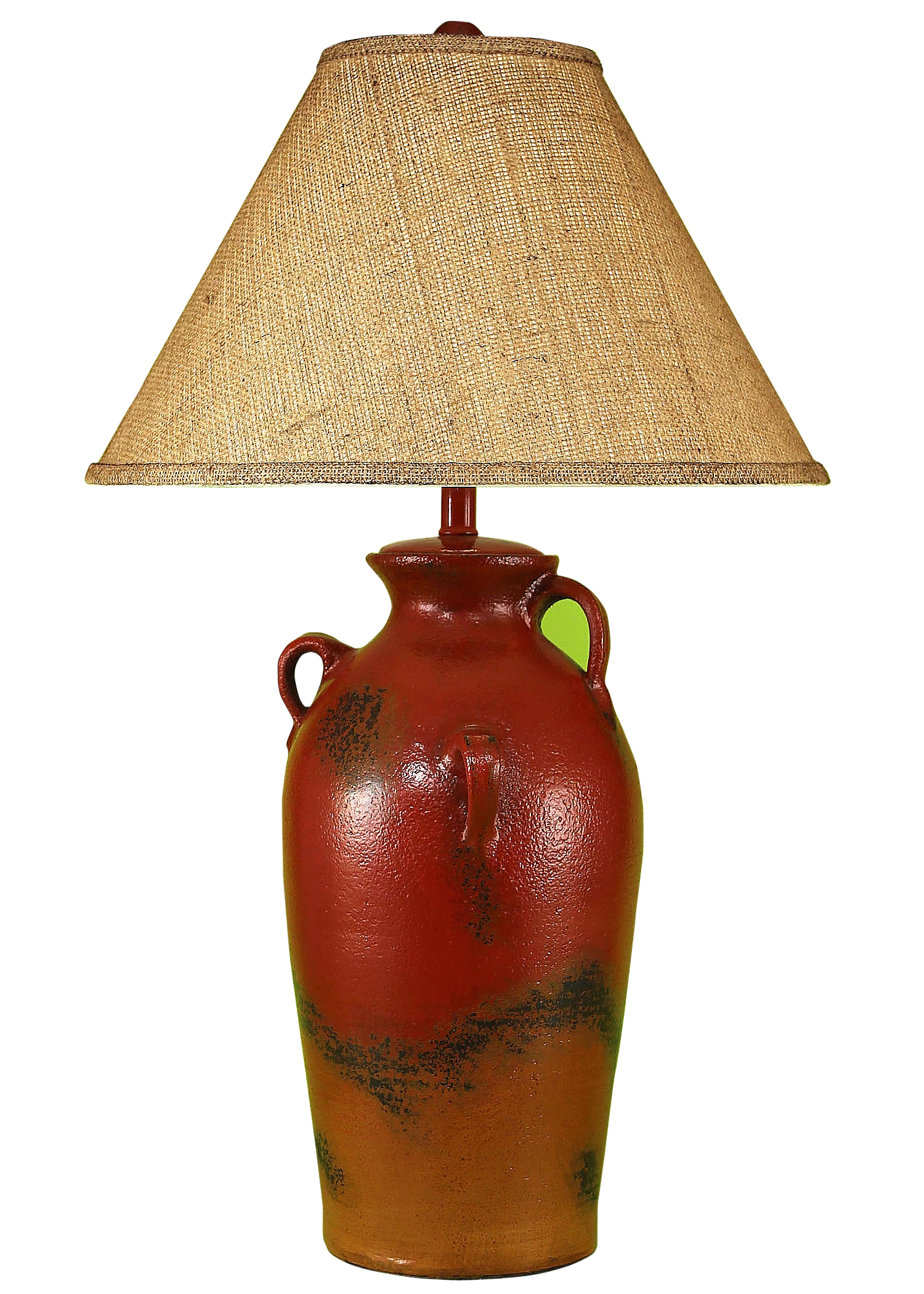 Firebrick 3 Handled Table Lamp - Coast Lamp Shop