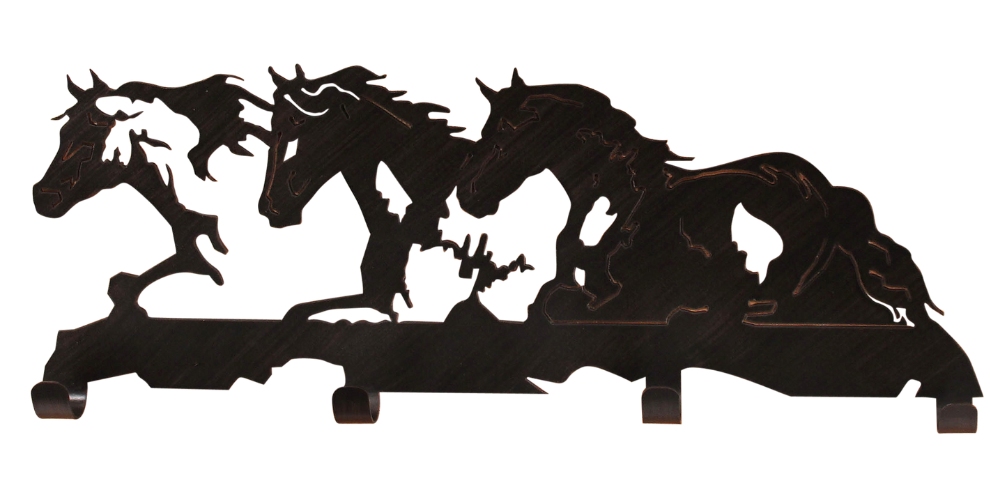 Iron Horses Coat Rack - Coast Lamp Shop