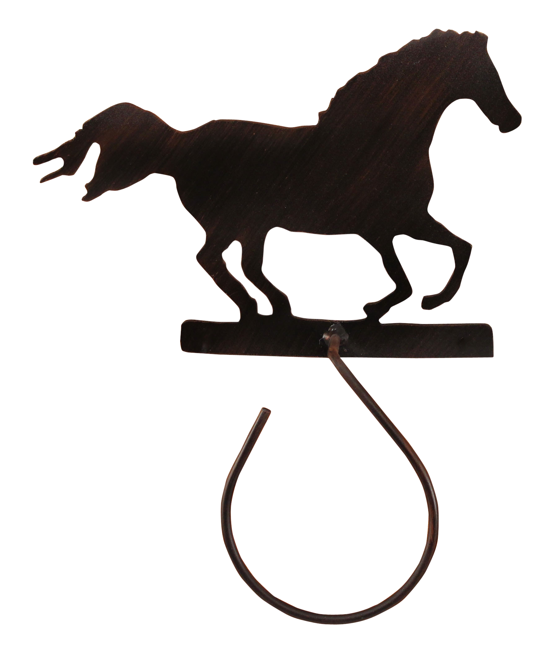 Iron Running Horse Hand Towel Holder - Coast Lamp Shop