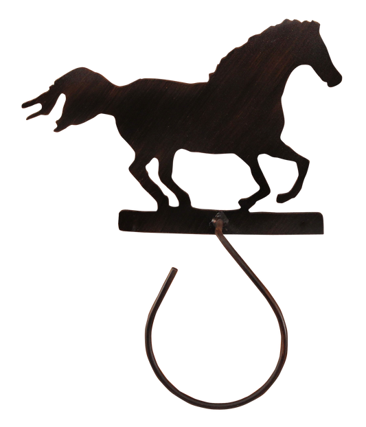 Iron Running Horse Hand Towel Holder - Coast Lamp Shop