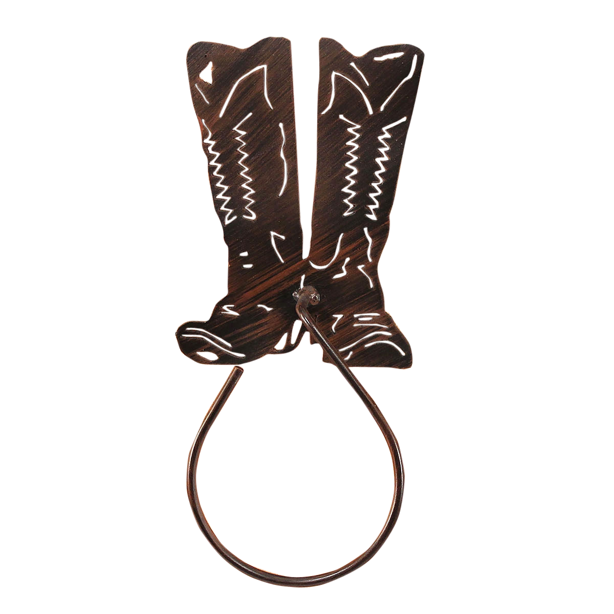 Iron Cowboy Boots Hand Towel Holder - Coast Lamp Shop