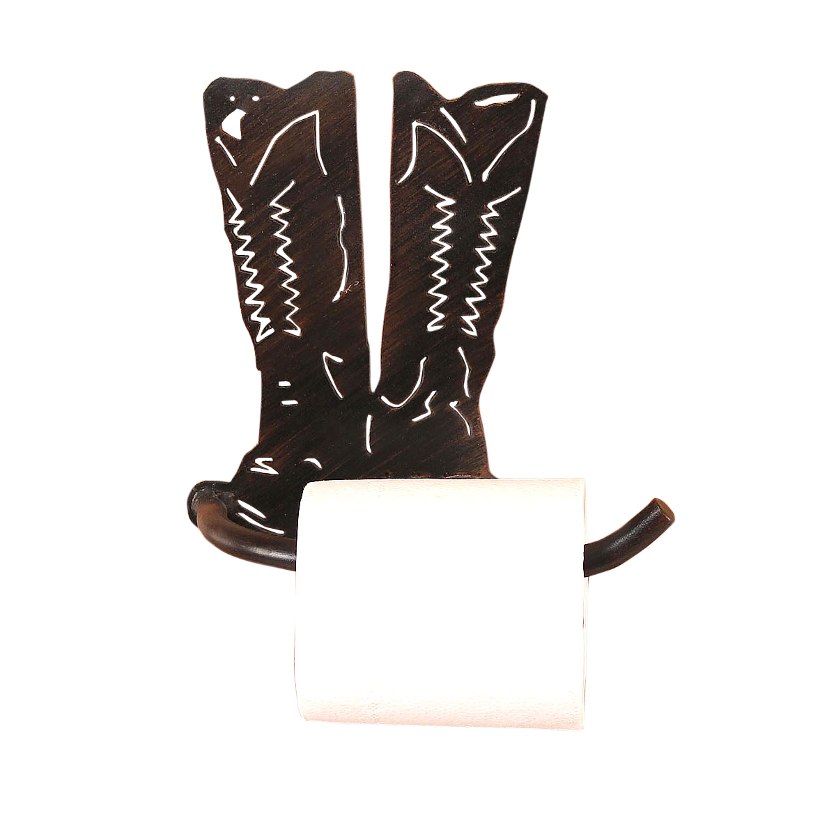 Iron Cowboy Boots Arm Toilet Paper Holder - Coast Lamp Shop