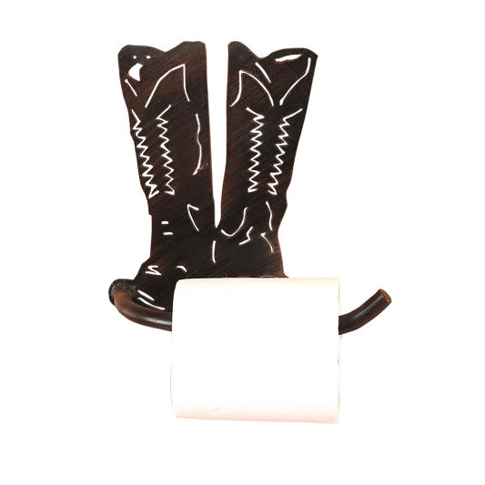 Iron Cowboy Boots Arm Toilet Paper Holder - Coast Lamp Shop