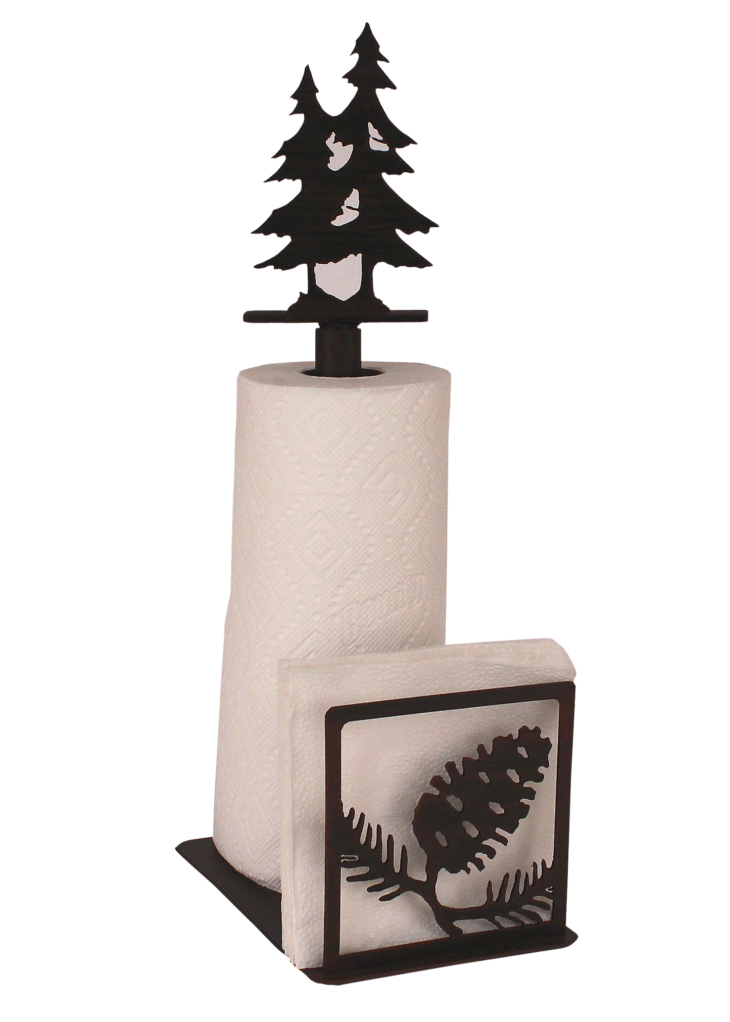 Iron Pine Cone Paper Towel and Napkin Holder - Coast Lamp Shop