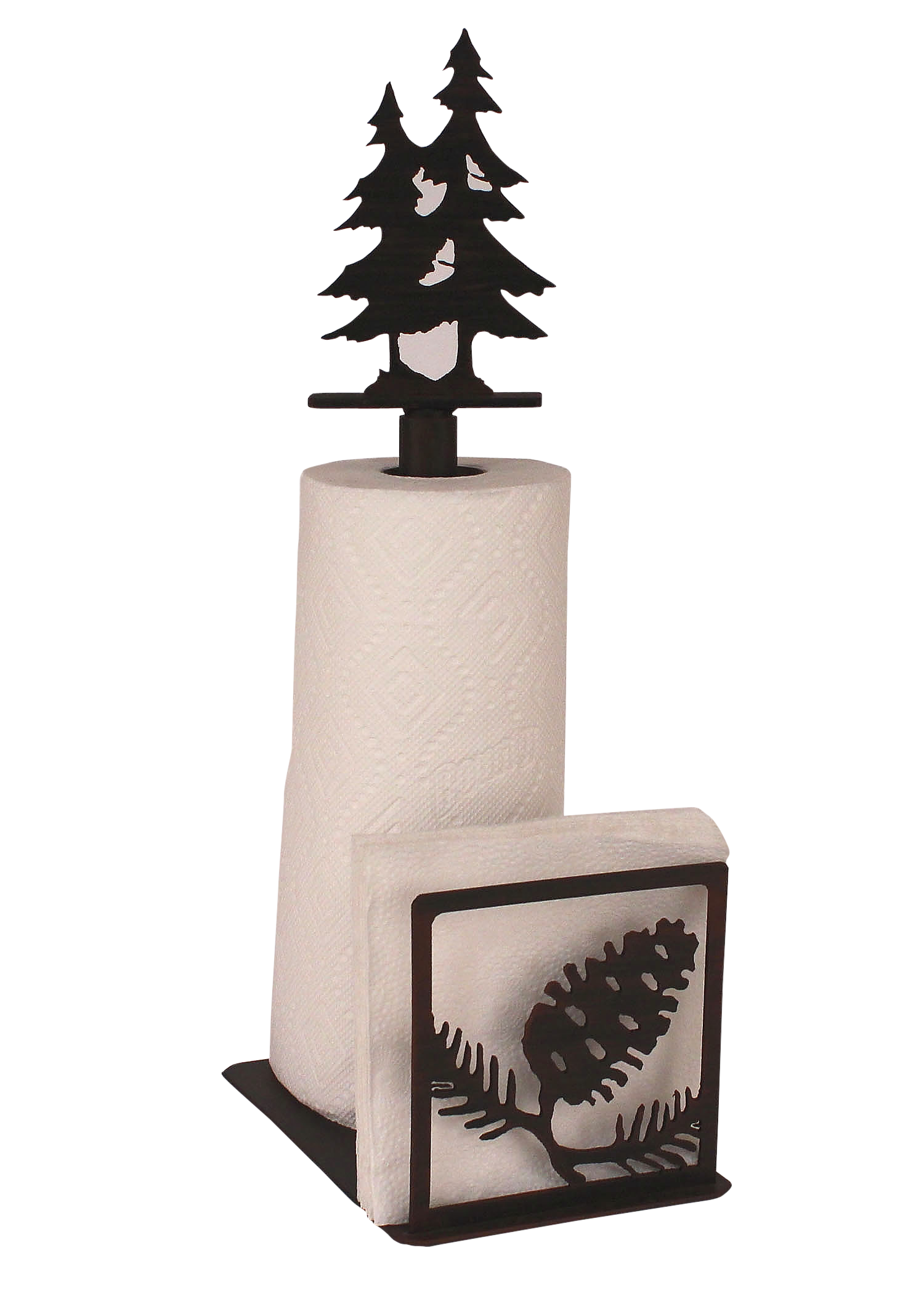 Iron Pine Cone Paper Towel and Napkin Holder - Coast Lamp Shop