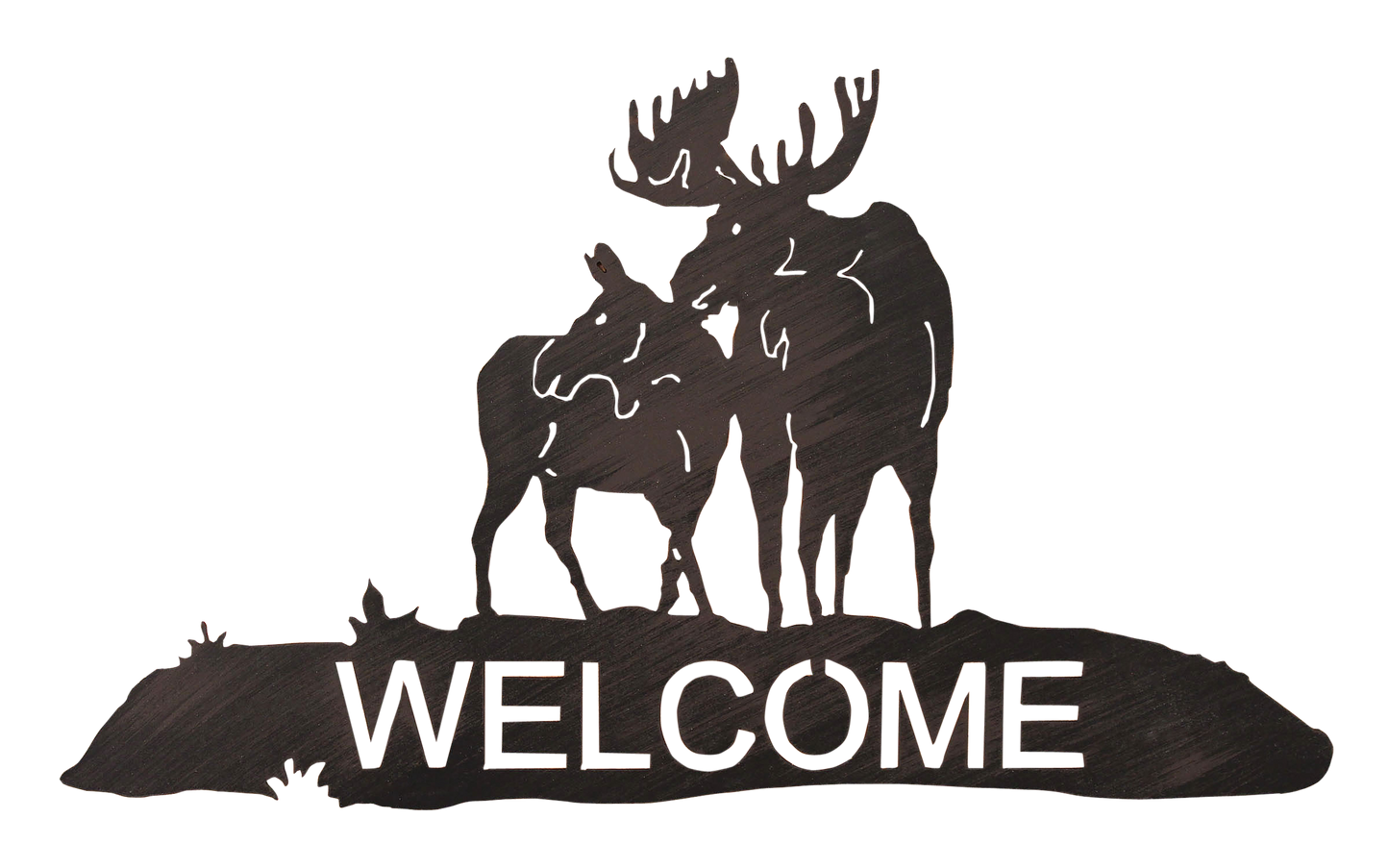 Iron Moose Welcome Sign - Coast Lamp Shop