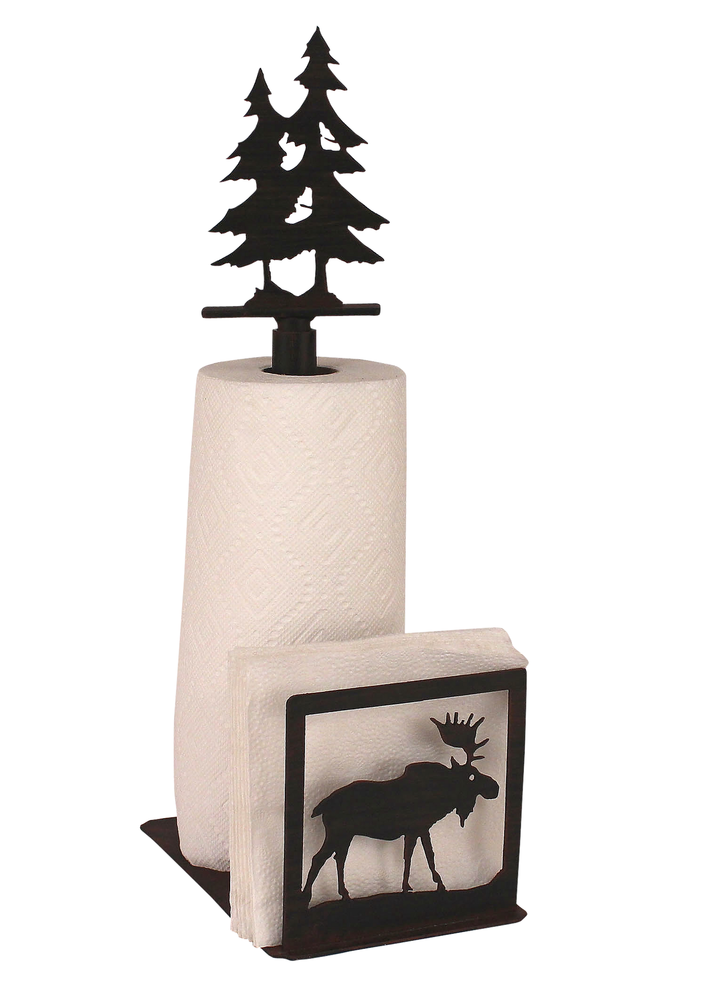 Iron Moose/Tree Paper Towel and Napkin Holder - Coast Lamp Shop