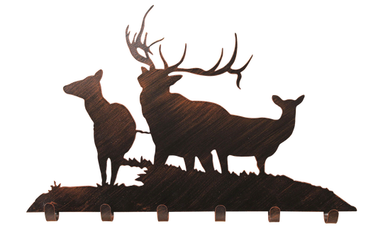 Iron Elk Family Coat Rack - Coast Lamp Shop