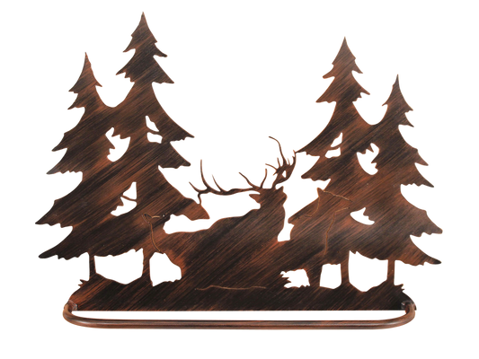 Iron Elk Scene Towel Bar - Coast Lamp Shop