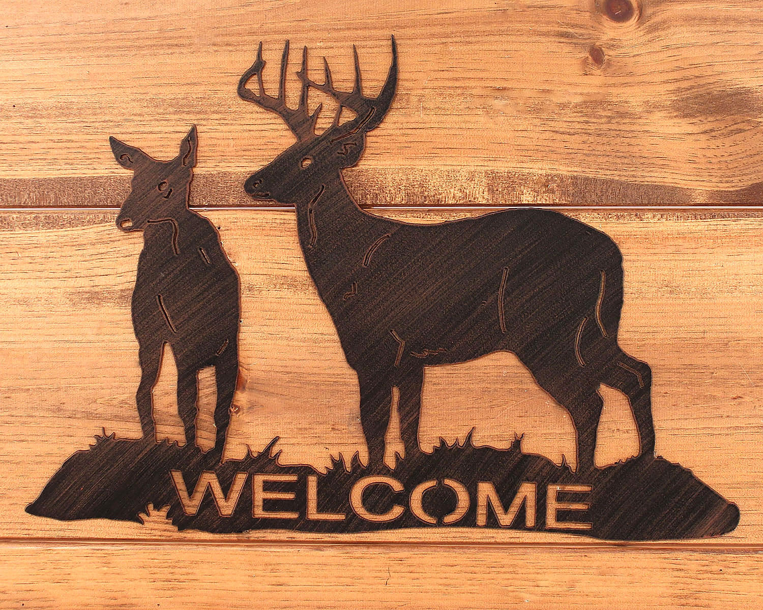 Iron Deer Welcome Sign - Coast Lamp Shop