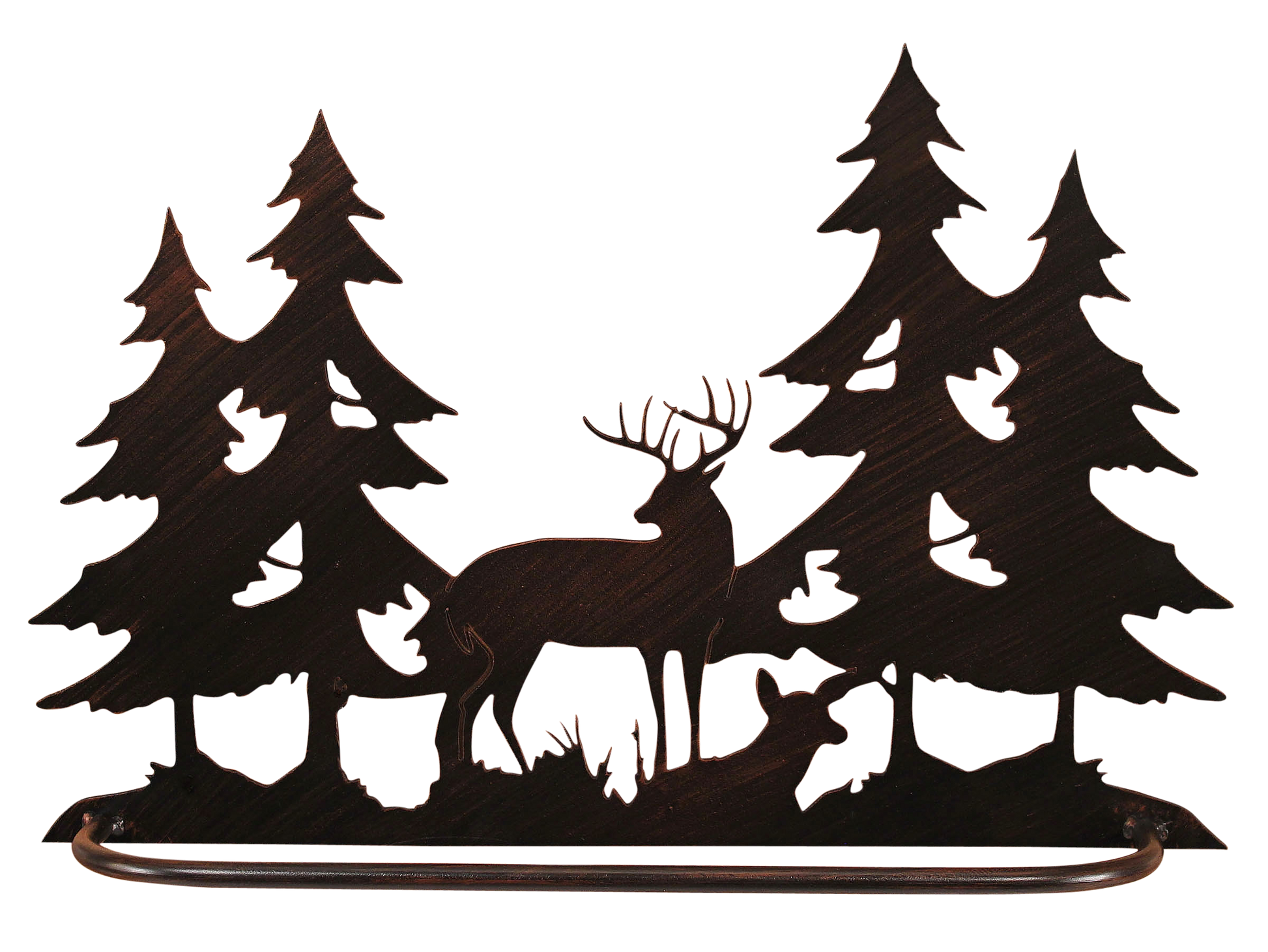 Iron Deer Scene Towel Bar - Coast Lamp Shop