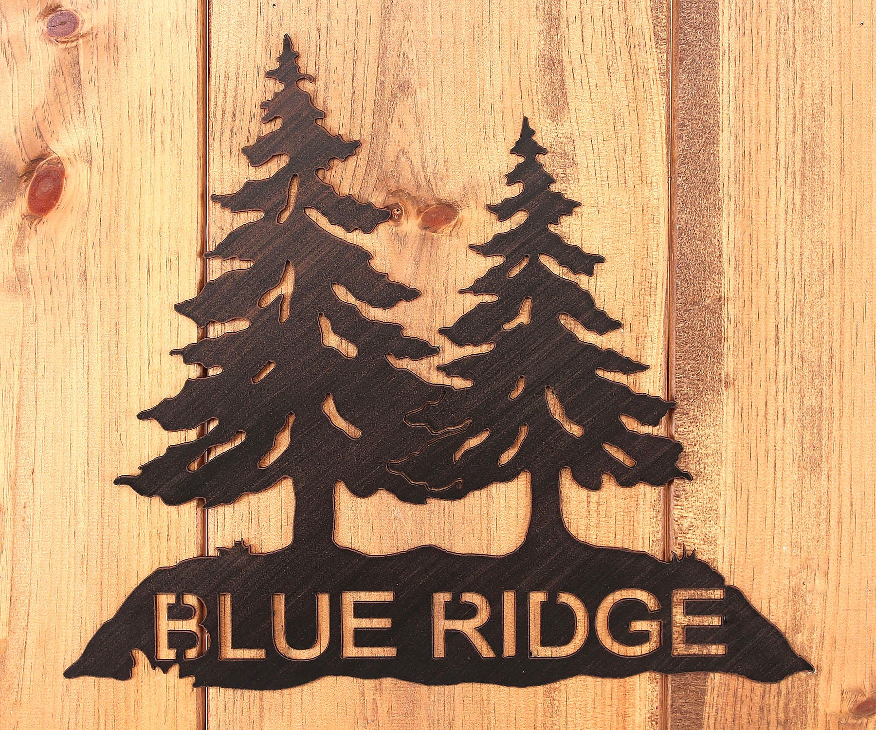 Iron Pine Tree Personalized Sign - Coast Lamp Shop