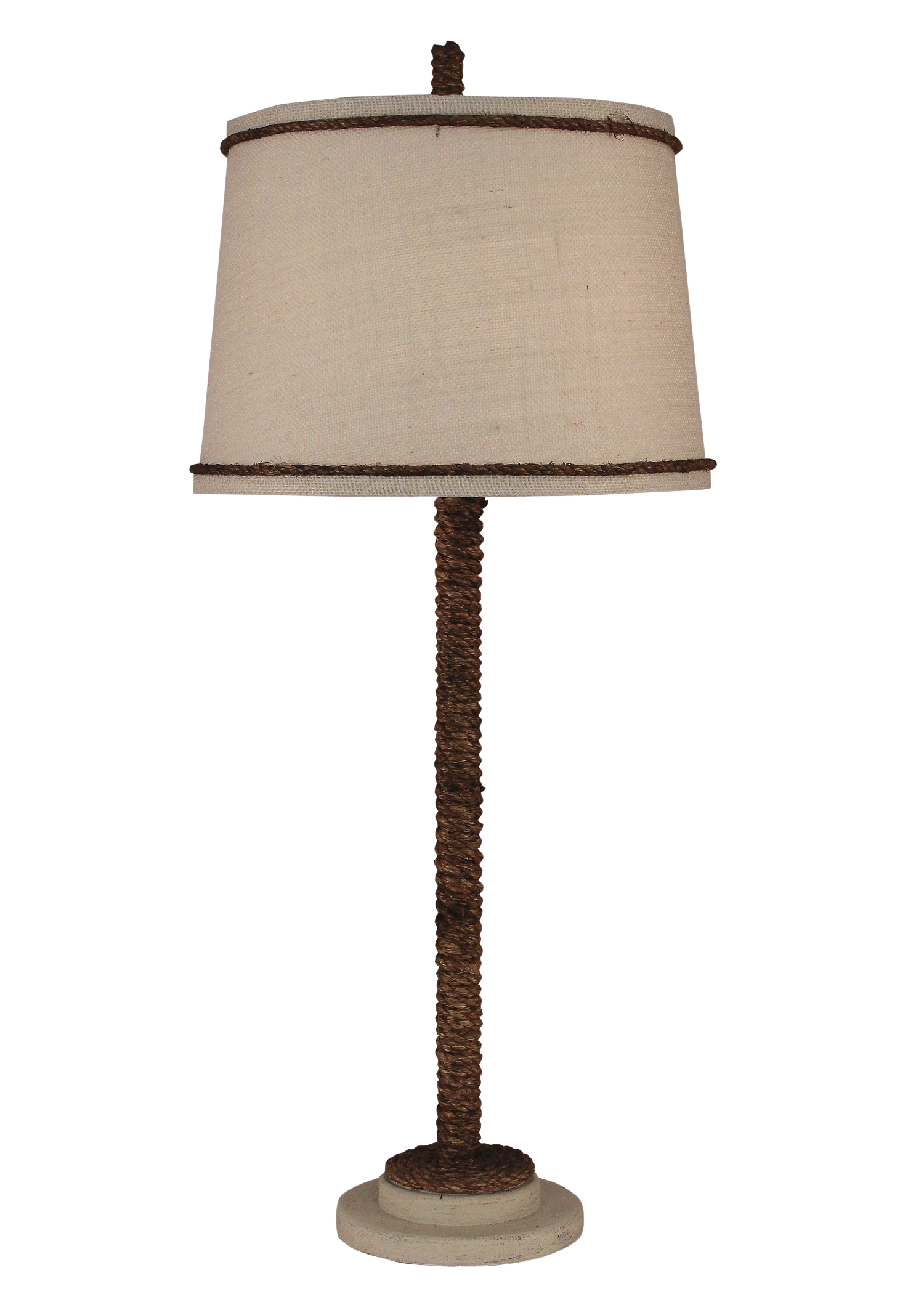 Cottage Manila Rope Table Lamp - Coast Lamp Shop