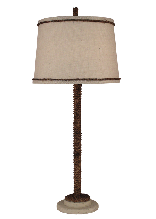 Cottage Manila Rope Table Lamp - Coast Lamp Shop